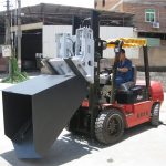 3 ton Hyundai Dizel Forklift Eklenti Kova Menteşeli Çatal ve Kova